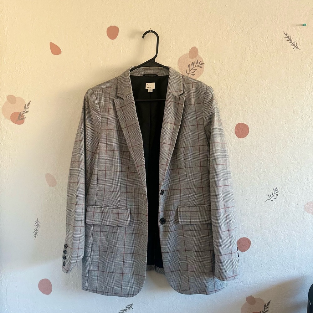 A New Day Women’s Plaid Blazer – Size M